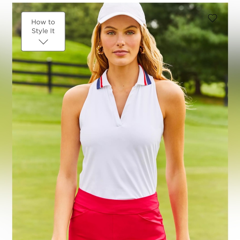 Lilly Pulitzer UPF 50+ Luxletic Avalonna Bra Polo NWT Small